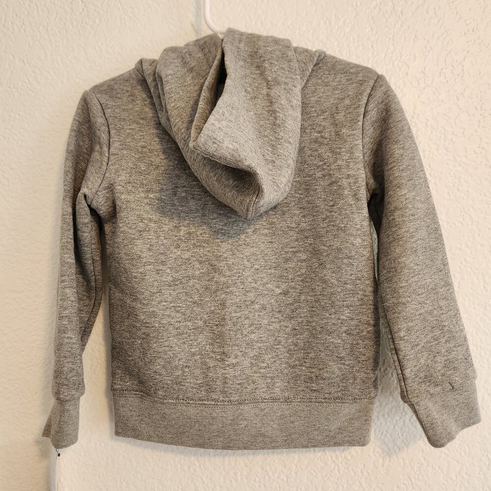 Nike Toddler Size 2T Just Do‎ It Swoosh Gray Logo Hooded Sweatshirt NWT - Picture 4 of 4